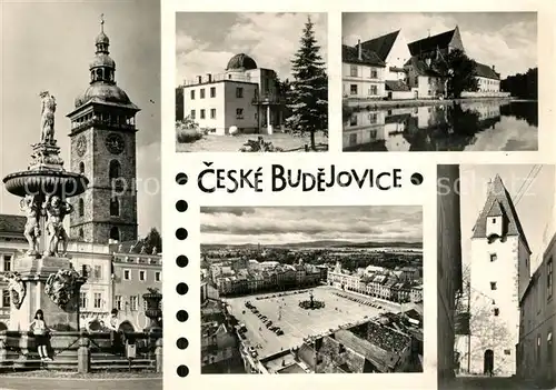 AK / Ansichtskarte Ceske_Budejovice Kirchen Brunnen Ceske Budejovice