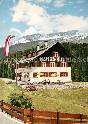 AK / Ansichtskarte Riezlern_Kleinwalsertal_Vorarlberg Gasthaus Pension Hansah?tte Riezlern_Kleinwalsertal