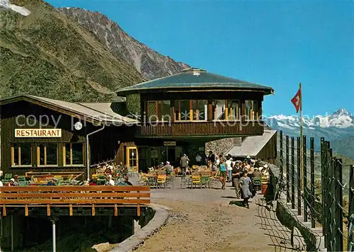 AK / Ansichtskarte Saas Fee Bergsteigerheim Restaurant  Saas Fee