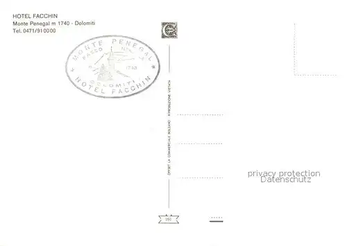 AK / Ansichtskarte Monte_Penegal Hotel Facchin Panorama Hallenbad Monte Penegal