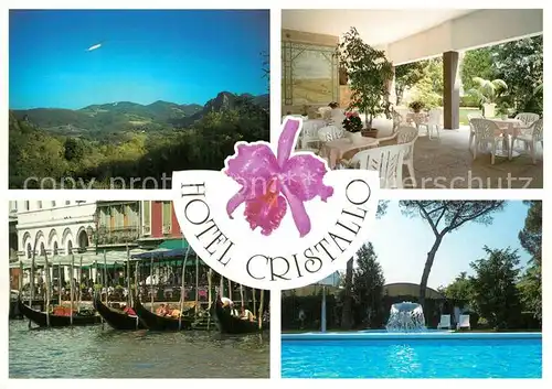 AK / Ansichtskarte Montegrotto_Terme Hotel Cristallo Panorama Schwimmbad Gondeln Montegrotto Terme