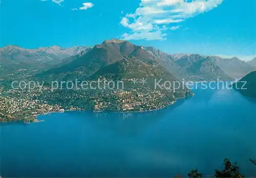 AK / Ansichtskarte Castagnola_Lago_di_Lugano con Monte Bre Fliegeraufnahme 