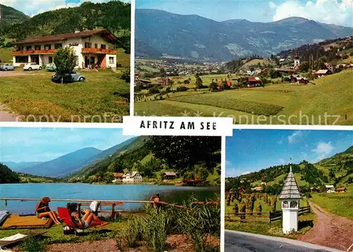 AK / Ansichtskarte Afritz_See Pension Laerchenhof Panorama Afritzer See Bildstock Afritz_See