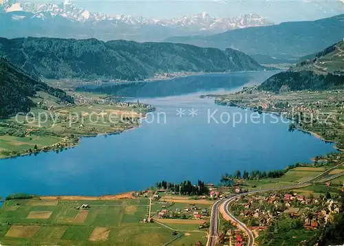 AK / Ansichtskarte Ossiachersee Fliegeraufnahme mit Julischen Alpen Ossiachersee