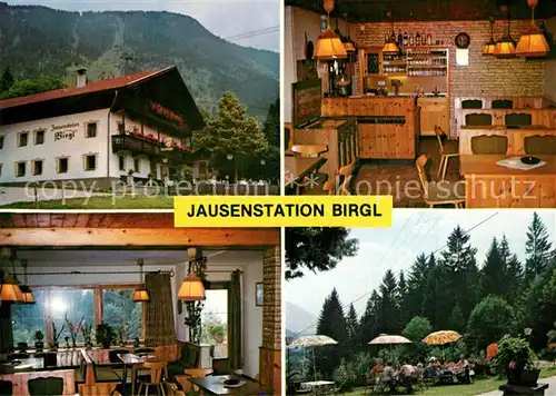 AK / Ansichtskarte Muenster_Tirol Jausenstation Birgl Gastraeume Gartenterrasse Muenster_Tirol
