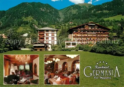 AK / Ansichtskarte Bad_Hofgastein Kurhotel Germania Gastraeume Bad_Hofgastein