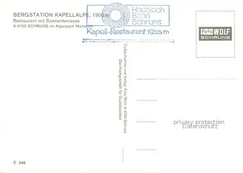 AK / Ansichtskarte Schruns_Vorarlberg Bergstation Kapellalpe Restaurant und Sonnenterrasse Schruns Vorarlberg