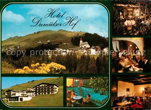 AK / Ansichtskarte Damuels_Vorarlberg Hotel Damuelser Hof Gastraeume Bar Pool Damuels Vorarlberg