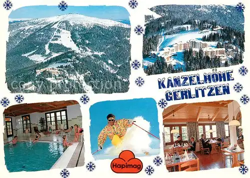 AK / Ansichtskarte Kanzelhoehe Gerlitzen Fliegeraufnahmen Hallenbad Restaurant Kanzelhoehe