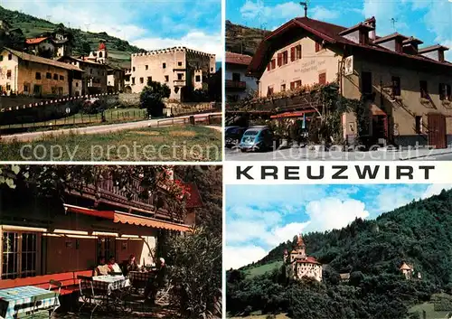 AK / Ansichtskarte Kollmann Gasthof Goldenes Kreuz Terrasse 