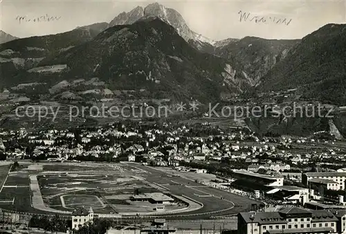 AK / Ansichtskarte Merano_S?dtirol Fliegeraufnahme Rennplatz 
