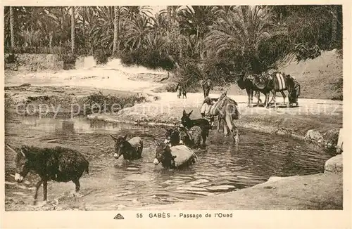 AK / Ansichtskarte Gabes Passage de l Oued Gabes