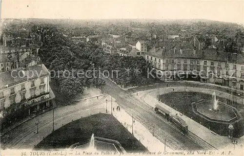 AK / Ansichtskarte Tours_Indre et Loire Place Palais de Justice Avenue de Grimmont Tours Indre et Loire