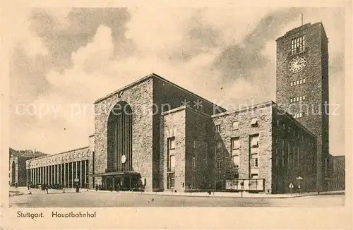 AK / Ansichtskarte Stuttgart Hauptbahnhof Stuttgart