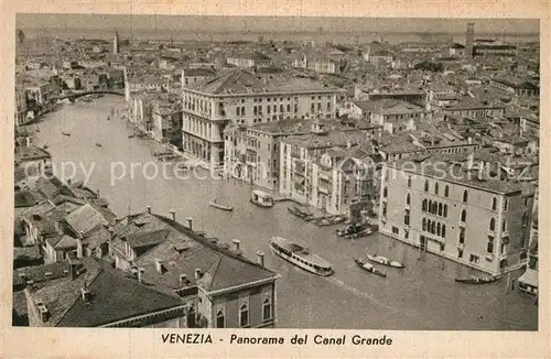 AK / Ansichtskarte Venezia_Venedig Fliegeraufnahme Panorama del Canal Grande Venezia Venedig