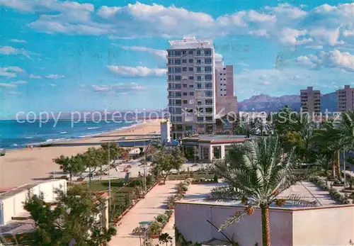 AK / Ansichtskarte Cullera_Valenciana Plaza Victoria y Playa San Antonio Hotel Cullera_Valenciana