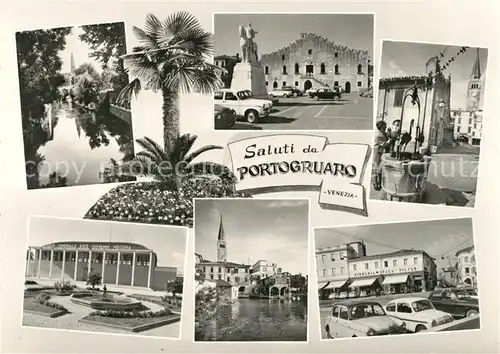 AK / Ansichtskarte Portogruaro Teilansichten Innenstadt Gebaeude Denkmal Palme Portogruaro
