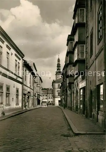 AK / Ansichtskarte Moravska_Trebova Strassenpartie mit Blick zum Rathaus Renaissance Moravska Trebova