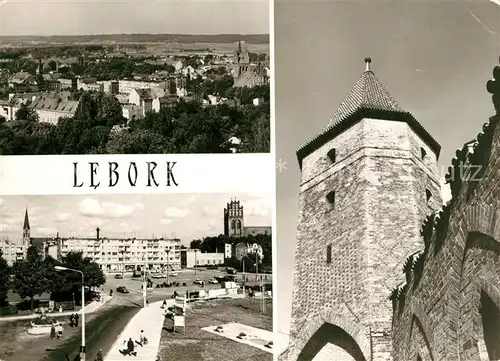 AK / Ansichtskarte Lebork Widok ogolny Plac Pokoju Gotycka Gaszta Bluszczowa Lebork