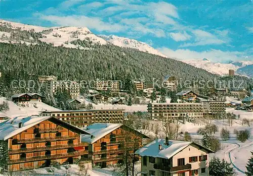AK / Ansichtskarte Crans Montana Panorama Wintersportplatz Alpen Crans Montana