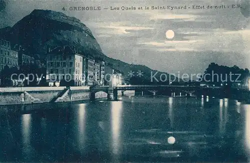 AK / Ansichtskarte Grenoble Quais Saint Eynard Effet de nuit Mondschein Grenoble