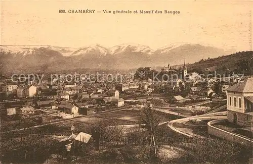 AK / Ansichtskarte Chambery_Savoie Panorama Massif des Bauges Chambery Savoie