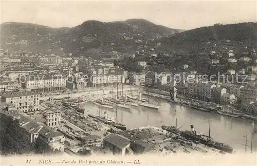 AK / Ansichtskarte Nice_Alpes_Maritimes Vue du Port Chateau Nice_Alpes_Maritimes