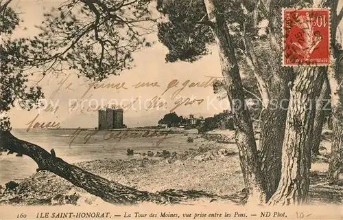 AK / Ansichtskarte Ile_Saint Honorat_Alpes_Maritimes Tour des Moines  Ile_Saint Honorat