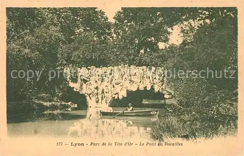 AK / Ansichtskarte Lyon_France Parc de la Tete d Or Pont en Rocailles Lyon France