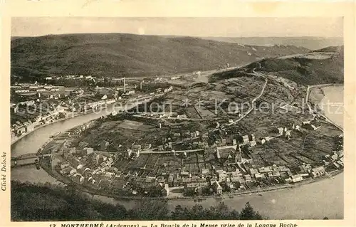 AK / Ansichtskarte Montherme Fliegeraufnahme Roucle de la Meuse Lonaue Roche Montherme