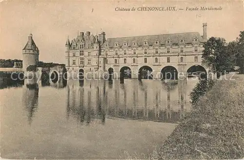 AK / Ansichtskarte Chenonceaux_Indre_et_Loire Chateau Facade Meridionale Chenonceaux_Indre