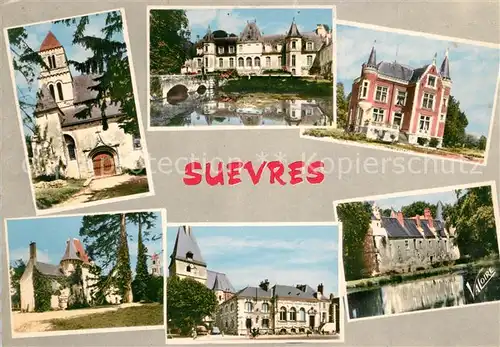 AK / Ansichtskarte Suevres Eglise Saint Lubin Chateau de Diziers Chateau de Bonneau Suevres