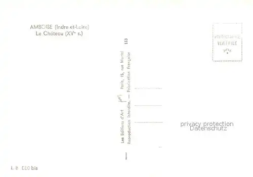 AK / Ansichtskarte Amboise Chateau Amboise