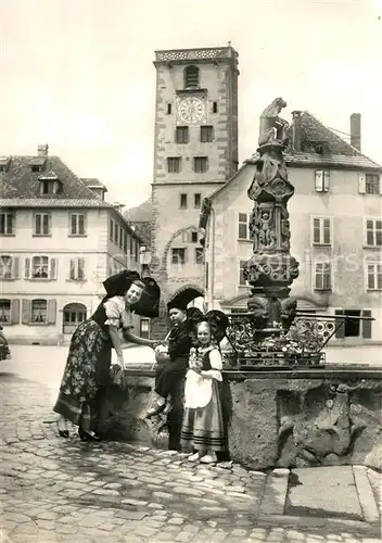 AK / Ansichtskarte Ribeauville_Haut_Rhin_Elsass Tour des Bouchers Fontaine aux Vins Ribeauville_Haut