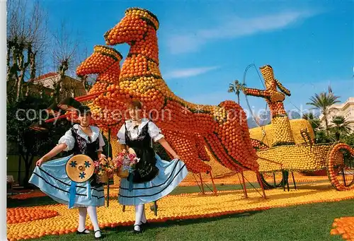 AK / Ansichtskarte Menton_Alpes_Maritimes Fetes du Citron Groupe Folkorique la Menonnaise Menton_Alpes_Maritimes