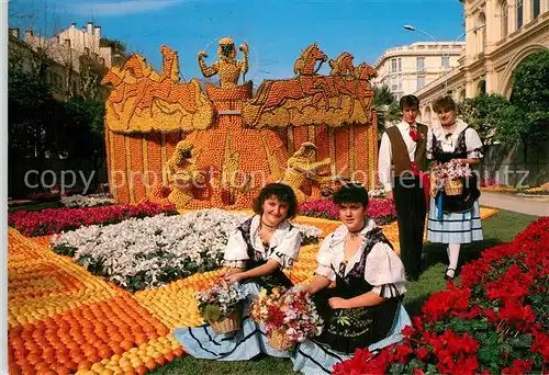 AK / Ansichtskarte Menton_Alpes_Maritimes Fetes du Citron Groupe Folklorique la Mentonnaise Menton_Alpes_Maritimes