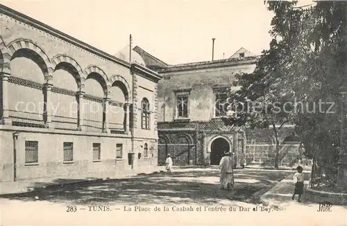 AK / Ansichtskarte Tunis Place de la Casbah Entree du Dar el Bey Tunis