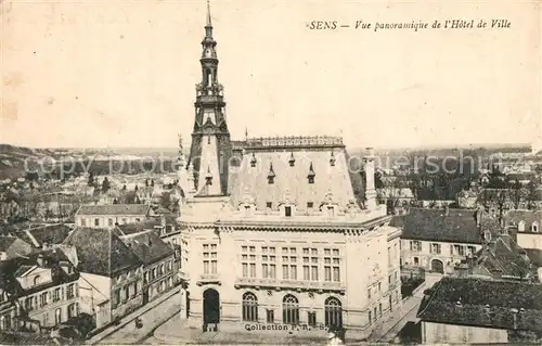 Sens_Yonne Vue panoramique de l Hotel de Ville Sens_Yonne