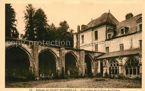 Saint Wandrille Rancon Abbaye vue prise de la Cour du Cloitre Saint Wandrille Rancon