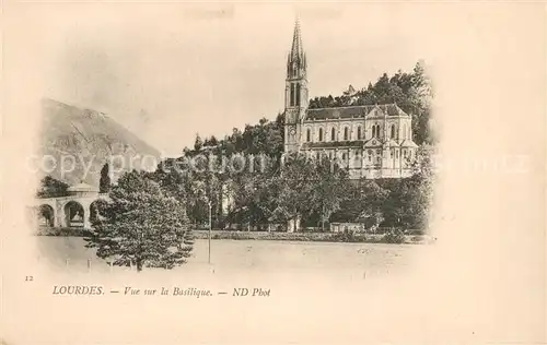 Lourdes_Hautes_Pyrenees Vue sur la Basilique Lourdes_Hautes_Pyrenees