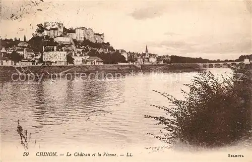 Chinon_Indre_et_Loire Le Chateau et la Vienne Chinon_Indre_et_Loire