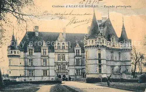 Azay le Rideau Chateau facade principale Azay le Rideau