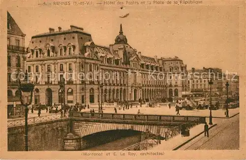 Rennes_Ille et Vilaine Hotel des Postes et Place de la Republique Pont 