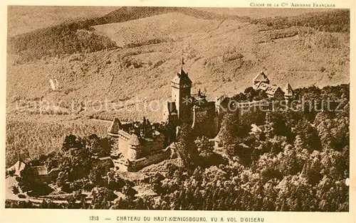 Haut Koenigsbourg_Hohkoenigsburg Chateau vu a vol d oiseau Haut Koenigsbourg