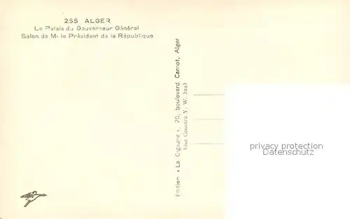 Alger_Algerien Palais du Gouverneur General Salon de M. le President de la Republique Alger Algerien