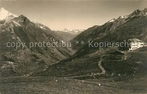 Zermatt_VS Berghotel Riffelberg mit Weisshorn Bietschhorn Mischabel Walliser Alpen Zermatt_VS