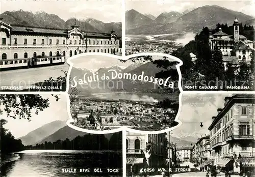 Domodossola Stazione Internazionale Rive del Toce Monte Calvario Corso Avenida Ferrari Domodossola