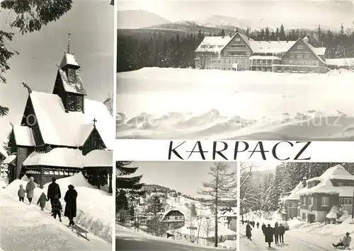 Bierutowice Swiatynia Wang Hotel Orlinek Winterlandschaft Bierutowice