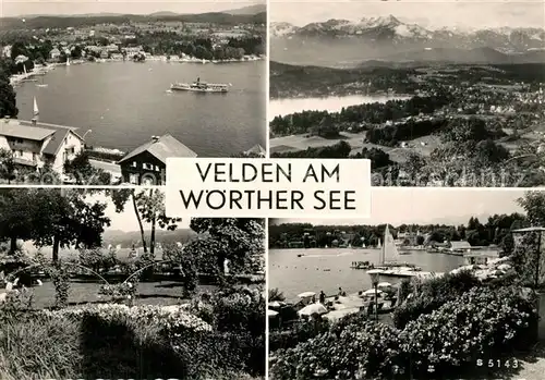 Velden_Woerthersee Panorama Alpen Badestrand Park Velden Woerthersee