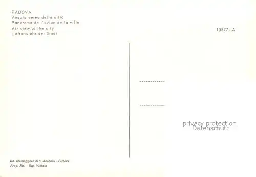 Padova Veduta aerea della citta Padova